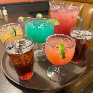 Margaritas for the whole table &amp; a couple iced teas