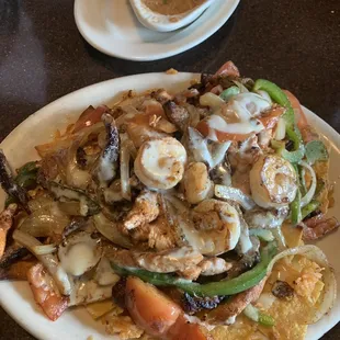 Combination fajita nachos!