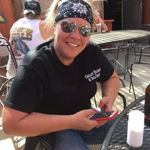 My beautiful wife enjoying a Sunday.