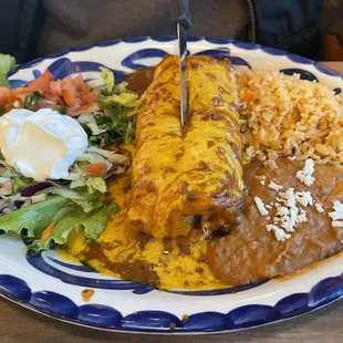 Grilled chicken burrito.