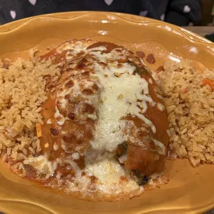 a plate of mexican food