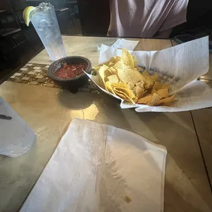 Free chips and salsa with every order