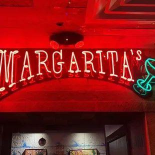 a neon sign for margarita's