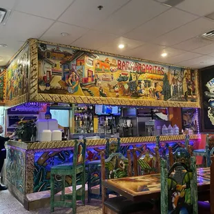 the interior of the restaurant