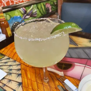 Large margarita on the rocks