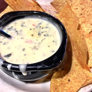 a bowl of quesadilla and tortilla chips