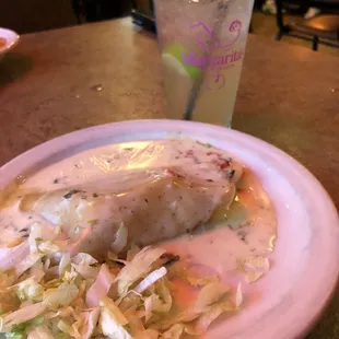 Seafood Enchilada and Margaritas