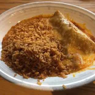 Enchilada with rice