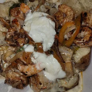 Potato with shrimp only