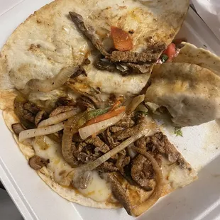 Just meat on top of cheese