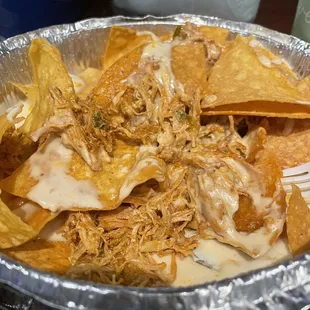 chicken and cheese nacho