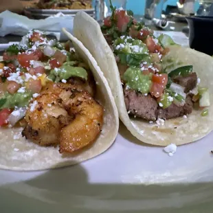 Shrimp and Ahi Tuna Tacos!!