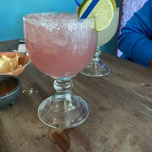 Jalapeño margarita and a Rosa-Rita
