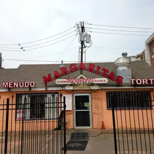 the front of the restaurant