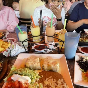 people eating mexican food