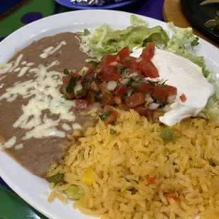Sides with fajitas