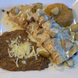 Burrito A La Pina with Rice and Beans