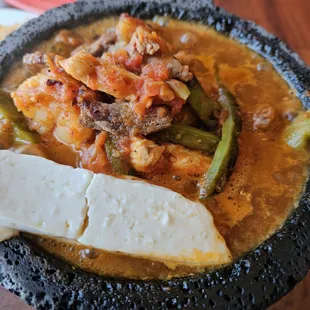 Molcajete (chicken, beef, and shrimp their specialty and my go to here!!!
