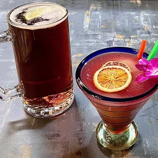 a drink and a beverage