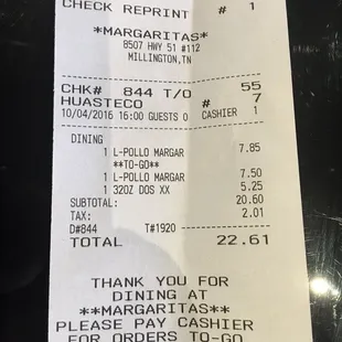 I was very happy with these prices especially given how good it was. Best food in Millington.