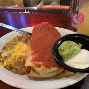 Ordered the chimichanga with pork and cheese. OMG DROOL