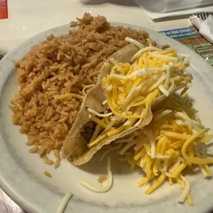 ground beef taco with rice