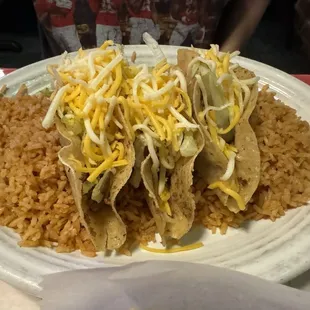 ground beef tacos with rice