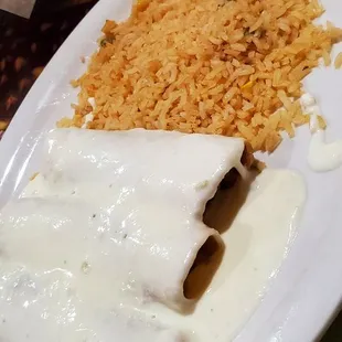 Sour cream chicken enchiladas