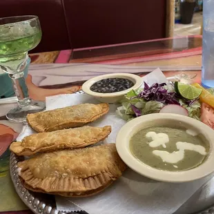Empanadas and Apple Martini