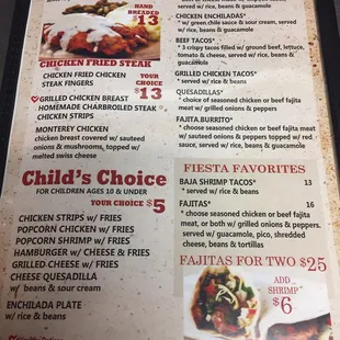 the menu