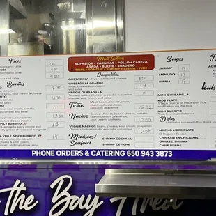 Menu as of Feb. 1 2023