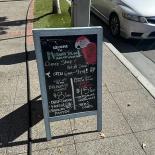 Sign outside
