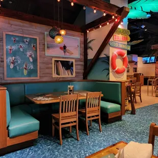 the dining area of the restaurant
