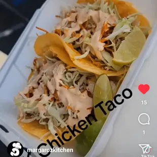 MK TACO. you choose your protein. It's one of our signature items