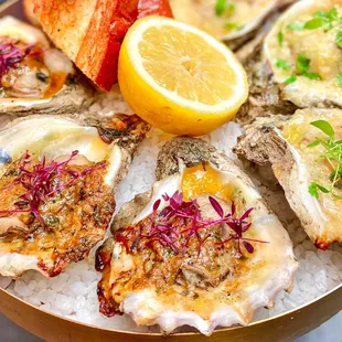 Grilled oysters