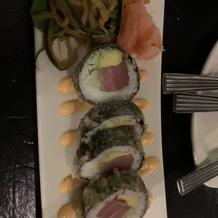 Tempura Fried Yellowfin Tuna Scallion Roll