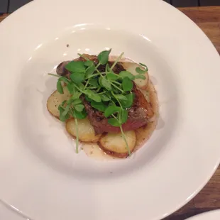 Pan Seared Strip Loin with Shiitake and Cognac