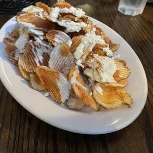 Blue Hand-Cut Chips with Warm Bleu Cheese Sauce