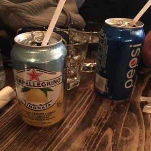 Pepsi $2.50 San pellegrino $3.50