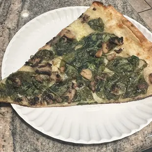 White Mushrooms and Spinach