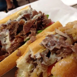 Cheese steak wit grilled onions