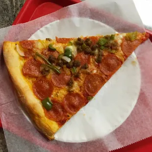 Deluxe Pizza.  Great NY-style thin crust. A Sure winner for Philly's Old Town