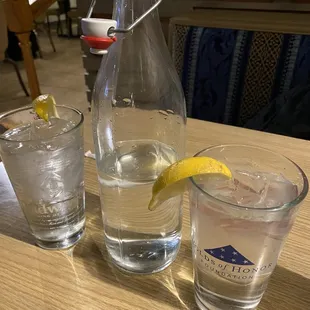 Water with lemon. Honestly loved this