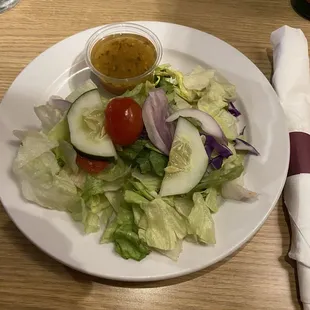 Lackluster salad, but the dressing was above average