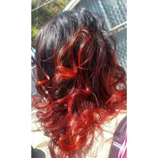 #RedBalayage