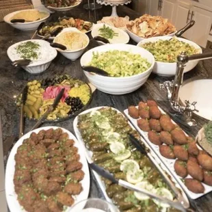 Middle Eastern Catering - falafel , grape leaves