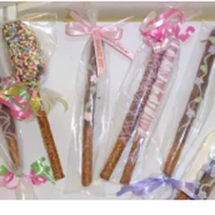 a variety of pretzels wrapped in cello bags