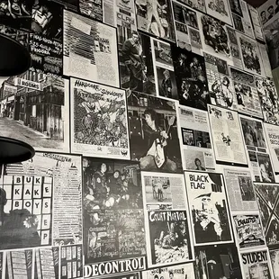 Bathroom wallpaper is pretty rad!