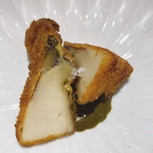 Margotto hawaii's new recipe, japanese black abalone (kuro awabi), steamed for 4hours in prep, then pan fried, comes with liver sauce