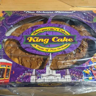 Cajun Praline Pecan Cream Cheese King Cake
